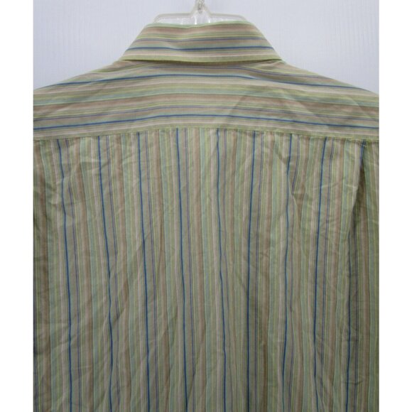 Lacoste Shirt 44 Button Down Striped Pocket Crocodile Preppy Woven - Picture 8 of 11